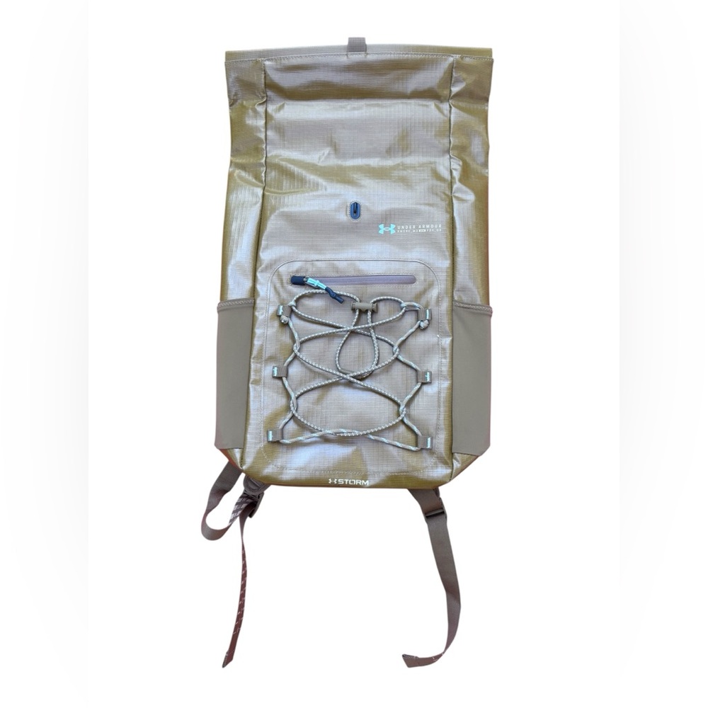 Under Armour Storm Waterproof Backpack Roll Top Hiking Travel Brown Large 137642